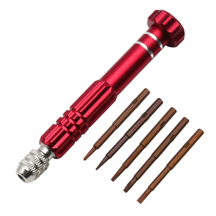 5 In 1 Aluminum Alloy Screwdriver Cell Phone Disassembly And Repair Tools(Red) - Screwdriver Set by PMC Jewellery | Online Shopping South Africa | PMC Jewellery | Buy Now Pay Later Mobicred