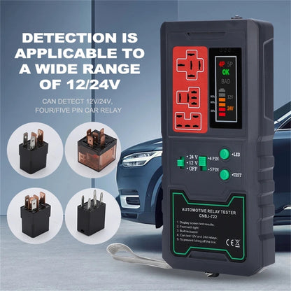 12V/24V 4 Pin 5 Pin Automotive Relay Tester(CNBJ-722) - Electronic Test by PMC Jewellery | Online Shopping South Africa | PMC Jewellery | Buy Now Pay Later Mobicred