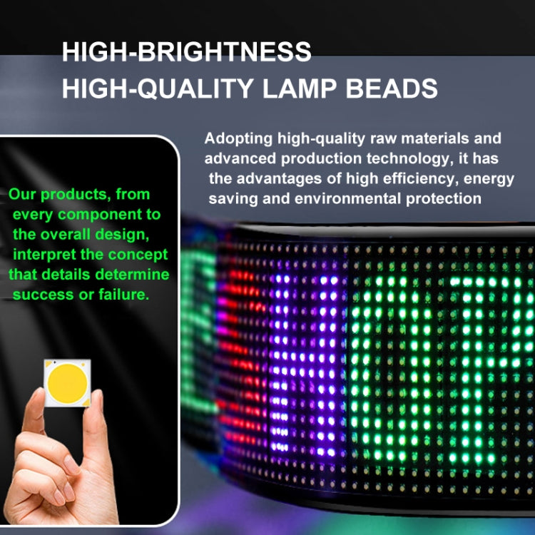 7x17.3cm（16 x 32 LEDs) Car Flexible Display Advertising Screen APP Bluetooth Smart Screen - free shipping - PMC Jewellery - Order now!