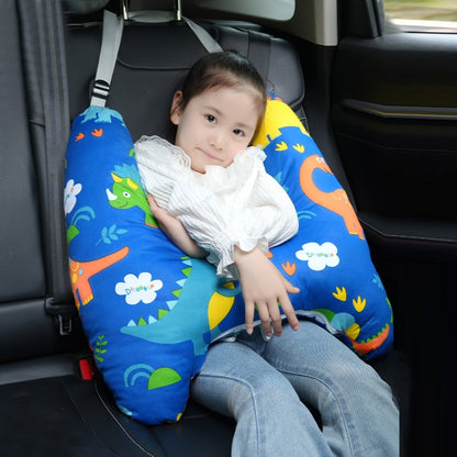 55x66cm Children Car Seat Belt Prevent Neck Strangulation Sleeping Pillow(Avocado) - Seat Accessories by PMC Jewellery | Online Shopping South Africa | PMC Jewellery | Buy Now Pay Later Mobicred