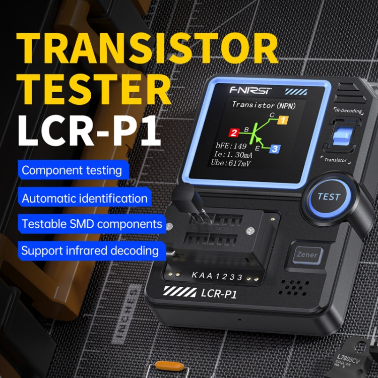 FNIRSI LCR-P1 Transistor Tester Multifunctional Electronic Component Inspection Tool(Black) - Other Tester Tool by FNIRSI | Online Shopping South Africa | PMC Jewellery | Buy Now Pay Later Mobicred