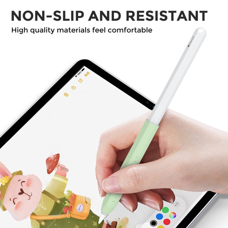 For Apple Pencil 1&2 AhaStyle PT182 Silicone Protective Grip Cover(Green) - Pencil Accessories by AhaStyle | Online Shopping South Africa | PMC Jewellery | Buy Now Pay Later Mobicred