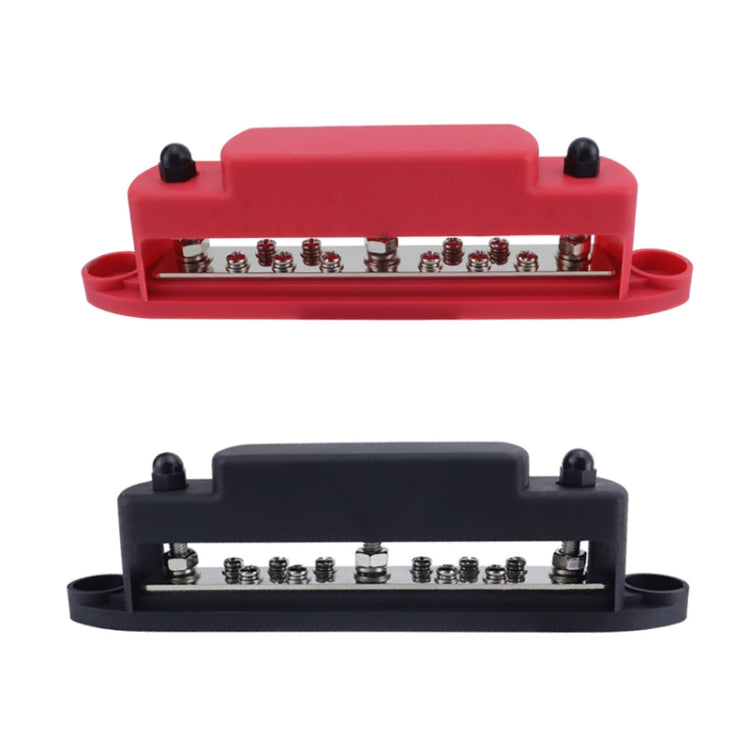 M6 3-post 10-way RV Yacht Short-circuit Proof Base DC Busbar, Color: Black - Fuse by PMC Jewellery | Online Shopping South Africa | PMC Jewellery | Buy Now Pay Later Mobicred