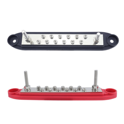 M6 2-post 12-way RV Yacht Terminal Nylon Flame Retardant Busbar, Color: Red+Black 1pair - Fuse by PMC Jewellery | Online Shopping South Africa | PMC Jewellery | Buy Now Pay Later Mobicred