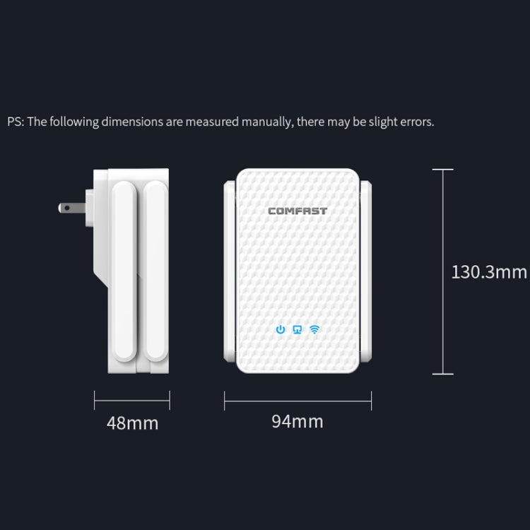 COMFAST CF-XR185 3000Mbps WiFi6 Dual Band Signal Amplifier Gigabit WAN/LAN Port EU Plug - Broadband Amplifiers by COMFAST | Online Shopping South Africa | PMC Jewellery | Buy Now Pay Later Mobicred