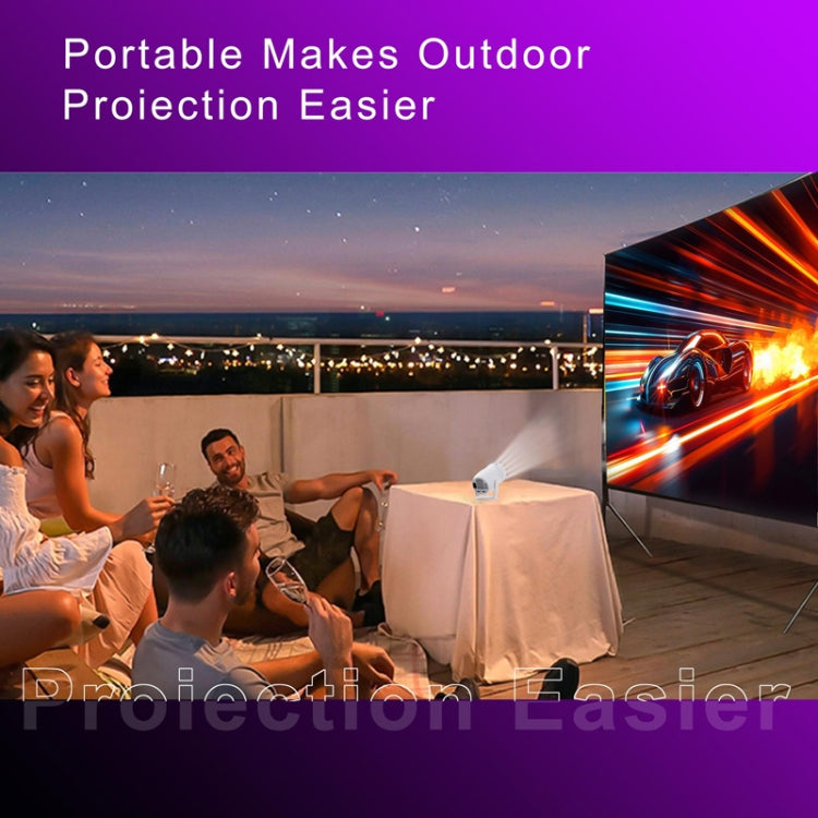 HY400 Android 12.0 System Intelligent Projector Portable Family Projector UK Plug - Mini Projector by PMC Jewellery | Online Shopping South Africa | PMC Jewellery | Buy Now Pay Later Mobicred