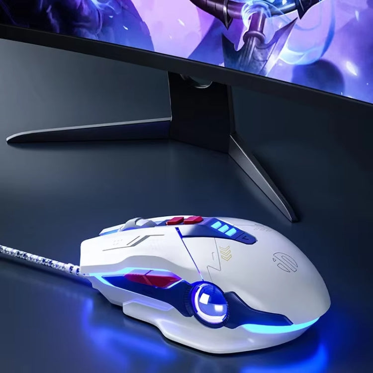 Inphic W9P Glowing Computer Gaming Wired Mouse(Silent Version) - Wired Mice by Inphic | Online Shopping South Africa | PMC Jewellery | Buy Now Pay Later Mobicred