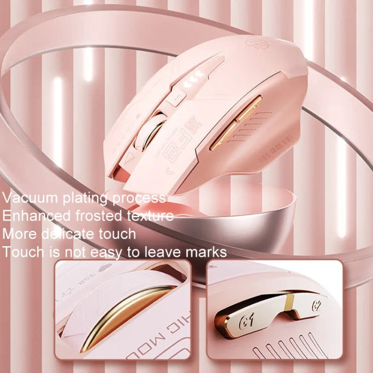 Inphic F8 2.4G Wireless Mute Charging Computer Gaming Mouse(Milk Tea Color) - Wireless Mice by Inphic | Online Shopping South Africa | PMC Jewellery | Buy Now Pay Later Mobicred