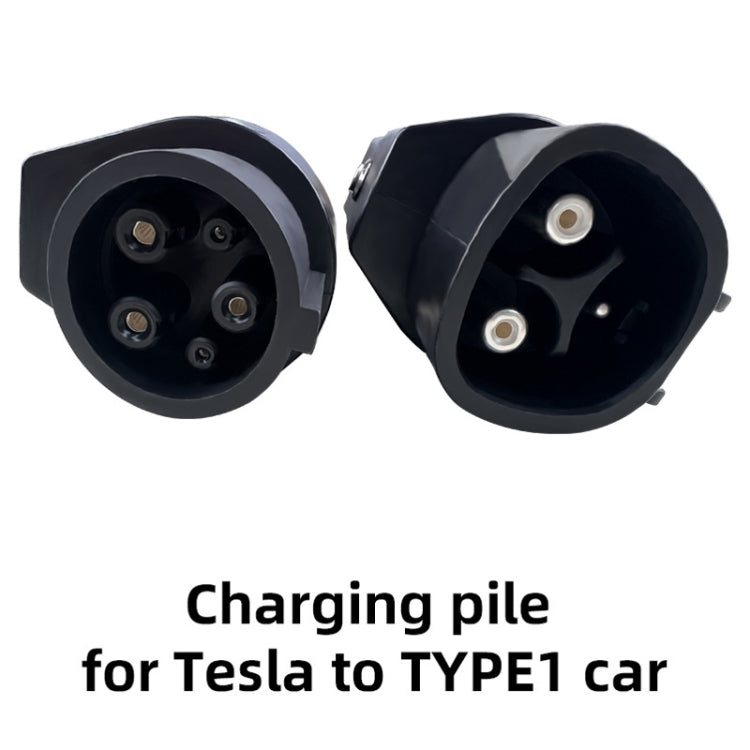 For Tesla-TYPE1 Electric Vehicle Charging Station Adapter Conversion Head(Black) - EV Charger Accessories by PMC Jewellery | Online Shopping South Africa | PMC Jewellery | Buy Now Pay Later Mobicred