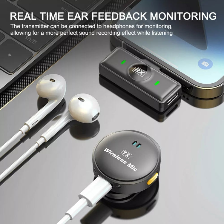 USB-C / Type-C Wireless Lavalier Button Microphone With Magnetic Suction & Back Clip Design - free shipping - PMC Jewellery - Order now!