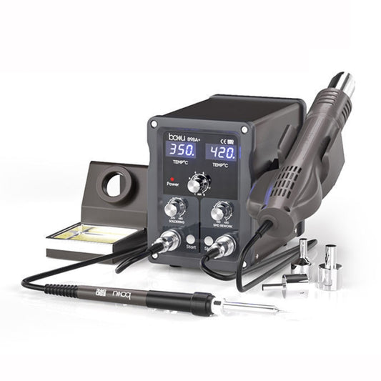 BAKU BA-898A+ 2-In-1 Soldering Station Hot Air Station Adjustable Temperature EU Plug 220V - Electric Soldering Iron by BAKU | Online Shopping South Africa | PMC Jewellery | Buy Now Pay Later Mobicred