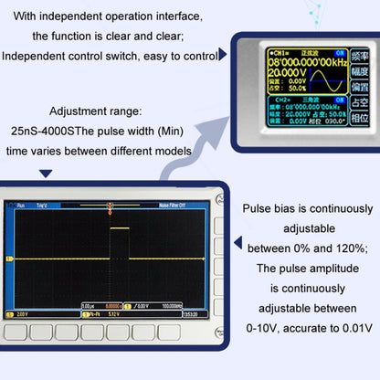 JUNTEK Programmable Dual-Channel DDS Function Arbitrary Waveform Signal Generator, Frequency: 30MHz(US Plug) - Other Tester Tool by PMC Jewellery | Online Shopping South Africa | PMC Jewellery | Buy Now Pay Later Mobicred