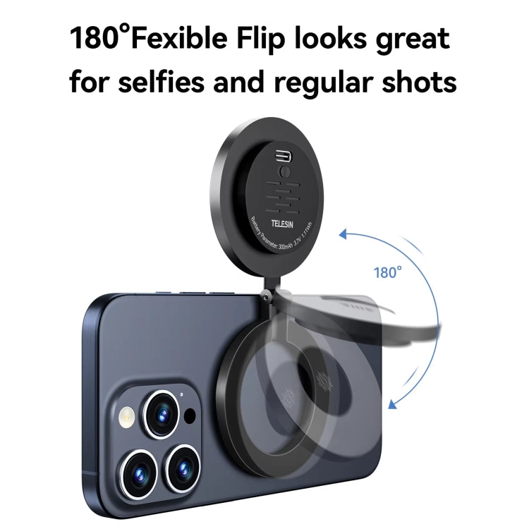 TELESIN Magnetic Selfie Light Rechargeable Foldable Fill Light For Mobile Phone - free shipping - PMC Jewellery - Order now!