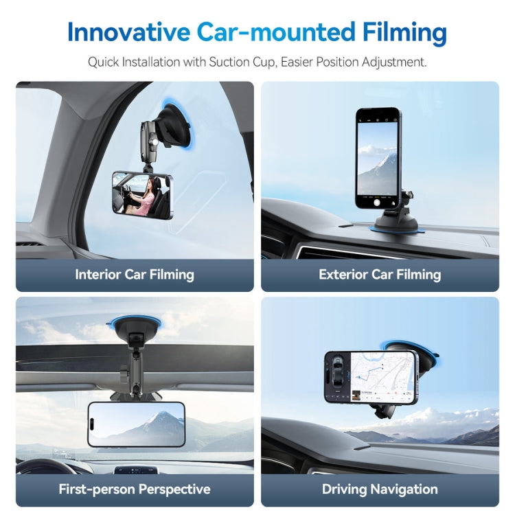 TELESIN Magnetic Suction Car Phone Mount 360 Degree Rotation Phone Holder - Car Holders by TELESIN | Online Shopping South Africa | PMC Jewellery | Buy Now Pay Later Mobicred