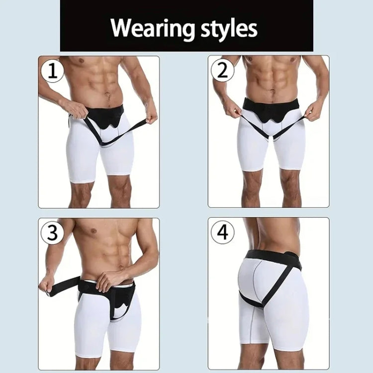 Adult Men Hernia Belt With 2 Removable Compression Pads Groin Care Belt, Size: M - Corrector by PMC Jewellery | Online Shopping South Africa | PMC Jewellery | Buy Now Pay Later Mobicred