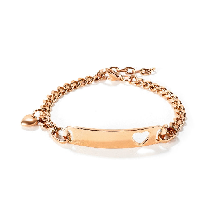 OPK 1151 Stainless Steel Smooth Skeleton Heart Bracelet, Color: Rose Gold - Bracelets by OPK | Online Shopping South Africa | PMC Jewellery | Buy Now Pay Later Mobicred