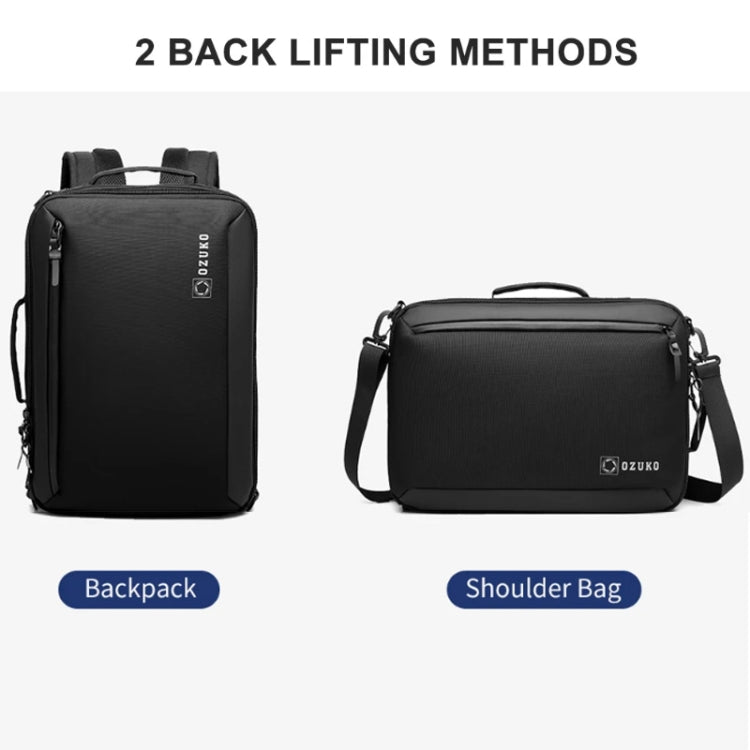 Ozuko Business Laptop USB Backpack Men Schoolbag(Dark Blue) - free shipping - PMC Jewellery - Order now!