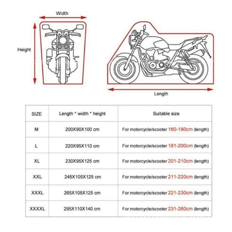 Motorcycle Rain Sun Protection Cover Oxford Cloth Dustproof With Anti-theft Buckle, Size: XXL - Raincoat by PMC Jewellery | Online Shopping South Africa | PMC Jewellery | Buy Now Pay Later Mobicred