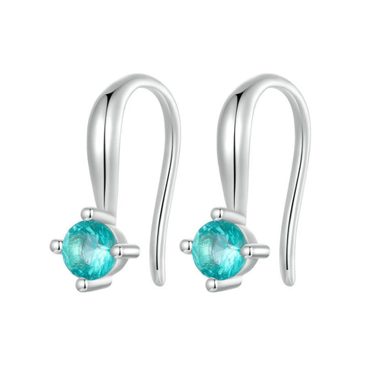 S925 Sterling Silver Elegant Green Earrings(BSE1029) - Stud Earrings & Earrings by PMC Jewellery | Online Shopping South Africa | PMC Jewellery | Buy Now Pay Later Mobicred