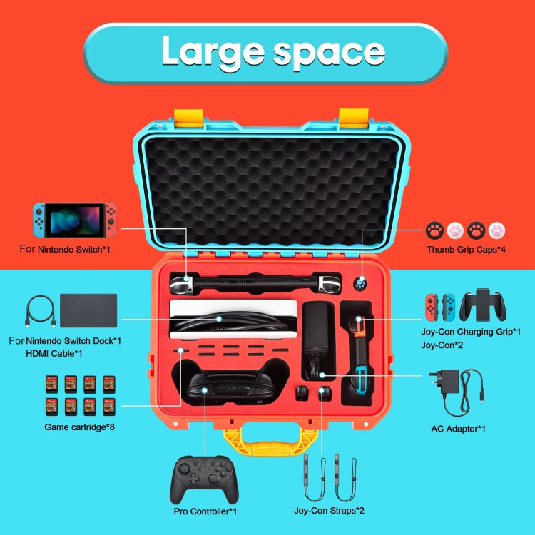 DEVASO For Switch / OLED IP67 Waterproof Storage Case Hardshell Bag, Color: Black+Shoulder Strap - free shipping - PMC Jewellery - Order now!