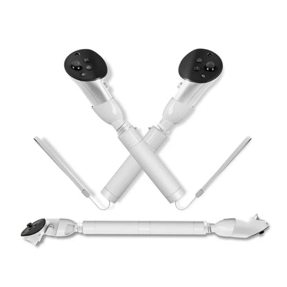 DEVASO For Meta Quest 3S / 3 Game Lightsaber Golf Game Extension Pole Baseball Grip Accessories(White) - VR Accessories by PMC Jewellery | Online Shopping South Africa | PMC Jewellery | Buy Now Pay Later Mobicred