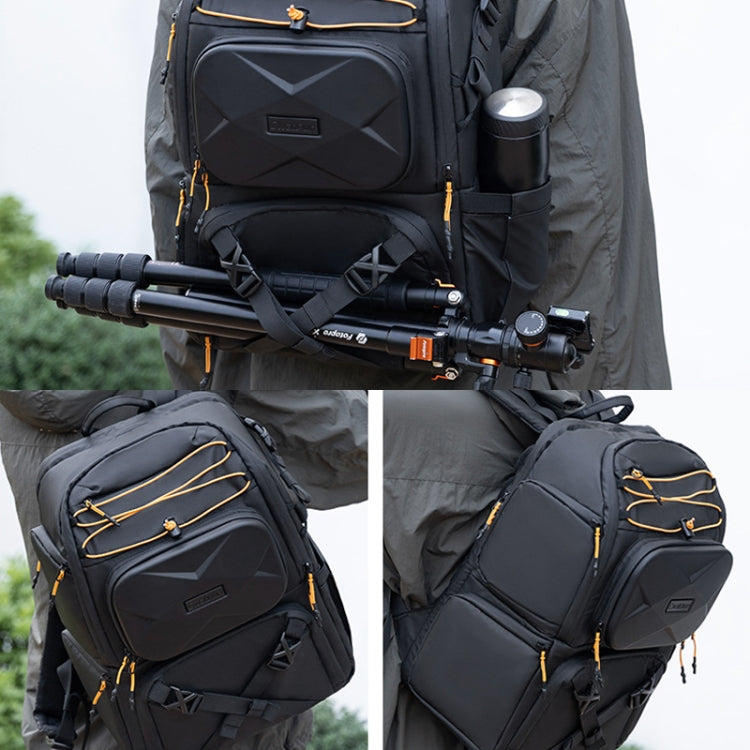 Cwatcun D132 DSLR Camera Backpack Hard-shell Crashproof Waterproof Decompression Shoulder Photo Bag, Color: 2nd Generation Large Black - free shipping - PMC TechLife - Order now!