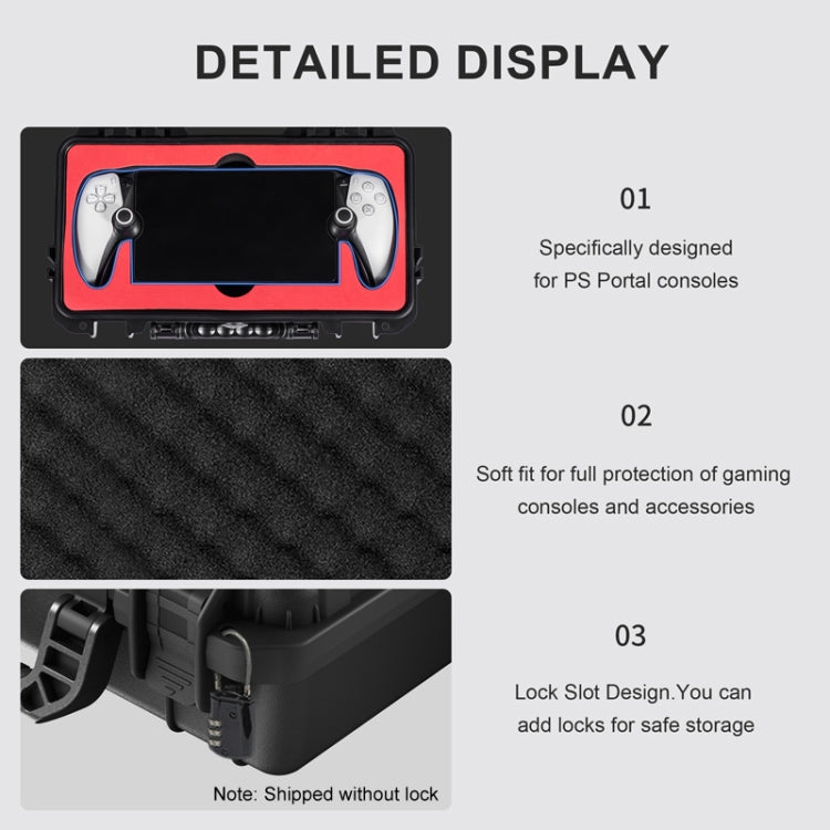 For PlayStation Portal STARTRC GAMES Console Storage Handheld IP67 Waterproof Hard Shell Bag(Black) - Bags by STARTRC GAMES | Online Shopping South Africa | PMC Jewellery | Buy Now Pay Later Mobicred