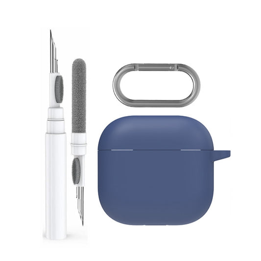 For Airpods 4 AhaStyle WG163 Earphone Drop-Proof Dust-Proof Silicone Protective Case With Cleanning Pen(Blue) - For AirPods 4 by AhaStyle | Online Shopping South Africa | PMC Jewellery | Buy Now Pay Later Mobicred