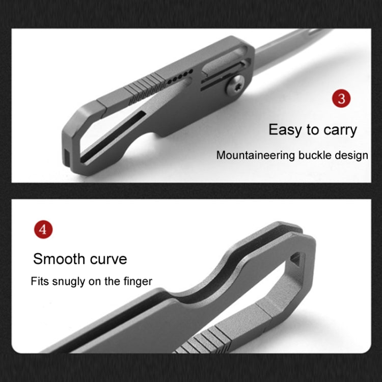 Multifunctional Titanium Keychain Outdoor Portable Defense Mini Folding Knife, Style: With 2 Titanium Ring - Key Rings by PMC Jewellery | Online Shopping South Africa | PMC Jewellery | Buy Now Pay Later Mobicred