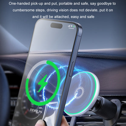 Car Wireless Magnetic Atmosphere Light Mobile Phone Holder(W17) - Wireless Charger Holders by PMC Jewellery | Online Shopping South Africa | PMC Jewellery | Buy Now Pay Later Mobicred