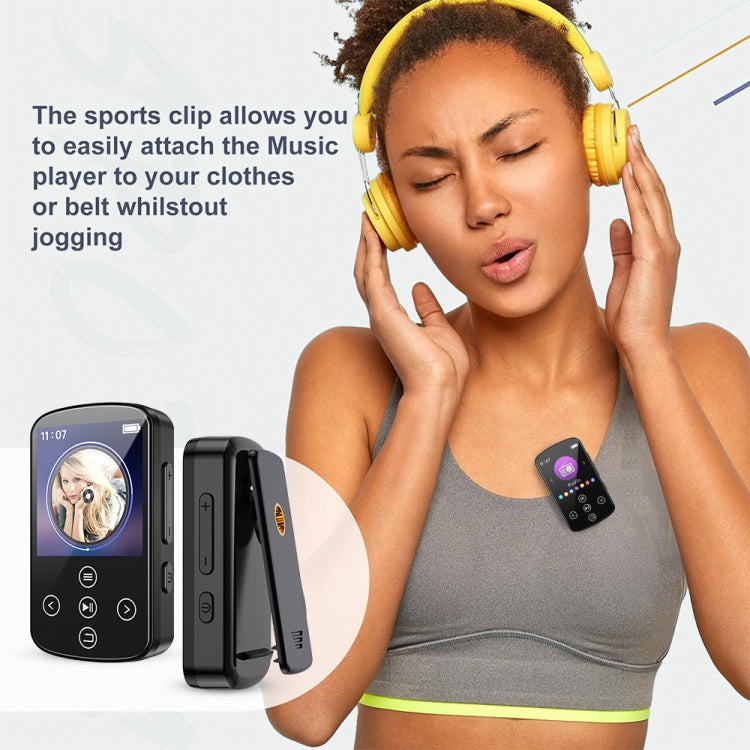 MP3 Bluetooth Music Player HIFI Sports Clip Touch Screen MP4, Memory: 32GB(Black) - MP3 Player by PMC Jewellery | Online Shopping South Africa | PMC Jewellery | Buy Now Pay Later Mobicred