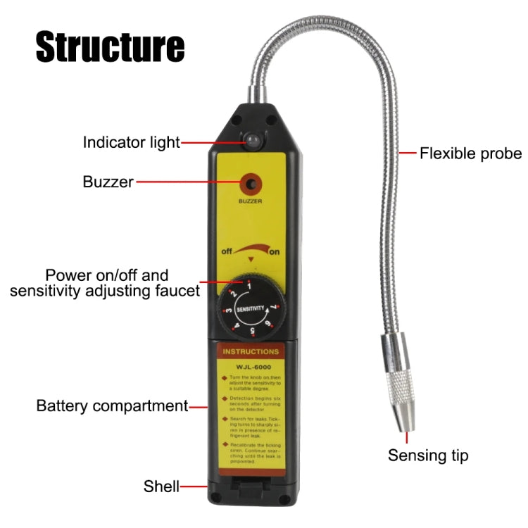 Car Halogen Air Conditioning Refrigerant Leak Detector, Model: WJL-6000UV - Gas Monitor by PMC Jewellery | Online Shopping South Africa | PMC Jewellery | Buy Now Pay Later Mobicred