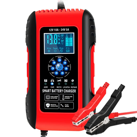 ANHTCzyx 12V/24V 6-180AH 7-Stage Smart Car Motorcycle Battery Charger(EU Plug) - Battery Charger by ANHTCzyx | Online Shopping South Africa | PMC Jewellery | Buy Now Pay Later Mobicred