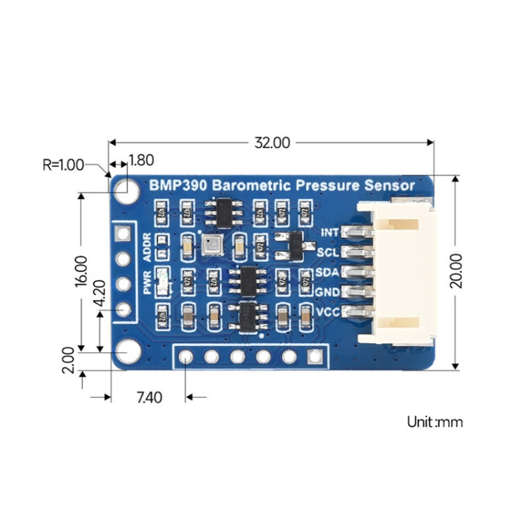 Waveshare 24658 BMP390 High Precision Barometric Pressure / Altitude / Temperature Measuring Sensor - Modules Expansions Accessories by Waveshare | Online Shopping South Africa | PMC TechLife | Buy Now Pay Later Mobicred