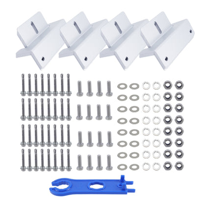 113pcs /Set RV Yacht Solar Panel Z-Shaped Aluminum Alloy Bracket(White) - Bumper by PMC Jewellery | Online Shopping South Africa | PMC Jewellery | Buy Now Pay Later Mobicred