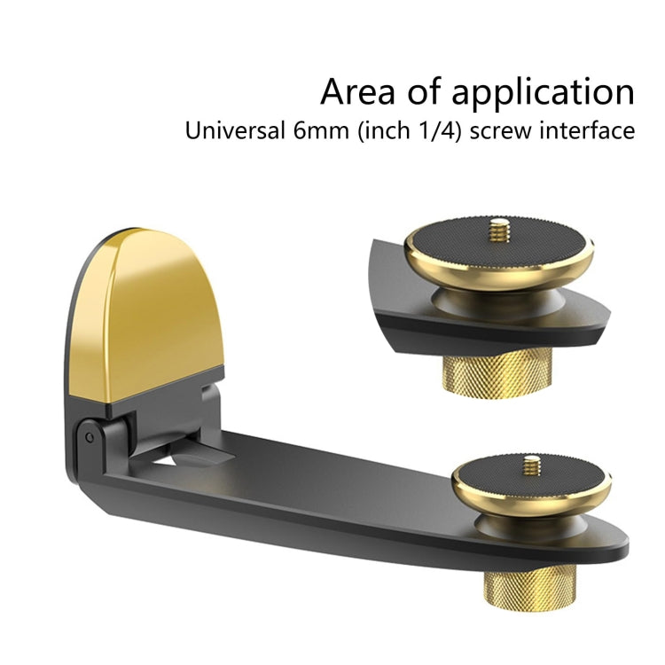 Aluminum Alloy Pan Head Adjustable Foldable Projector Wall Mount(Coffee Gold) - Other by PMC TechLife | Online Shopping South Africa | PMC TechLife | Buy Now Pay Later Mobicred