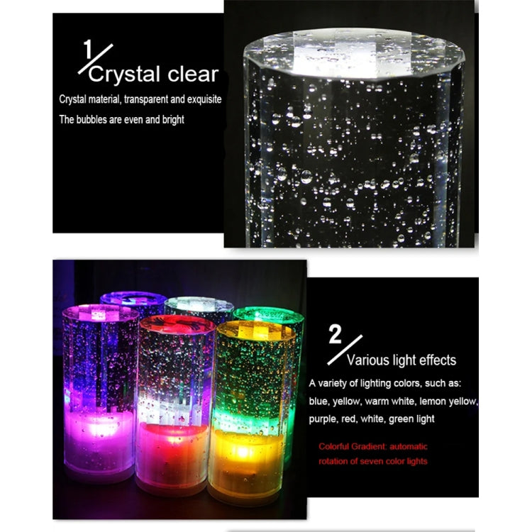 USB Charging LED Round Bar Crystal Lamp KTV Atmosphere Decorative Light, Color: White - Night Lights by PMc TechLife | Online Shopping South Africa | PMc TechLife | Buy Now Pay Later Mobicred