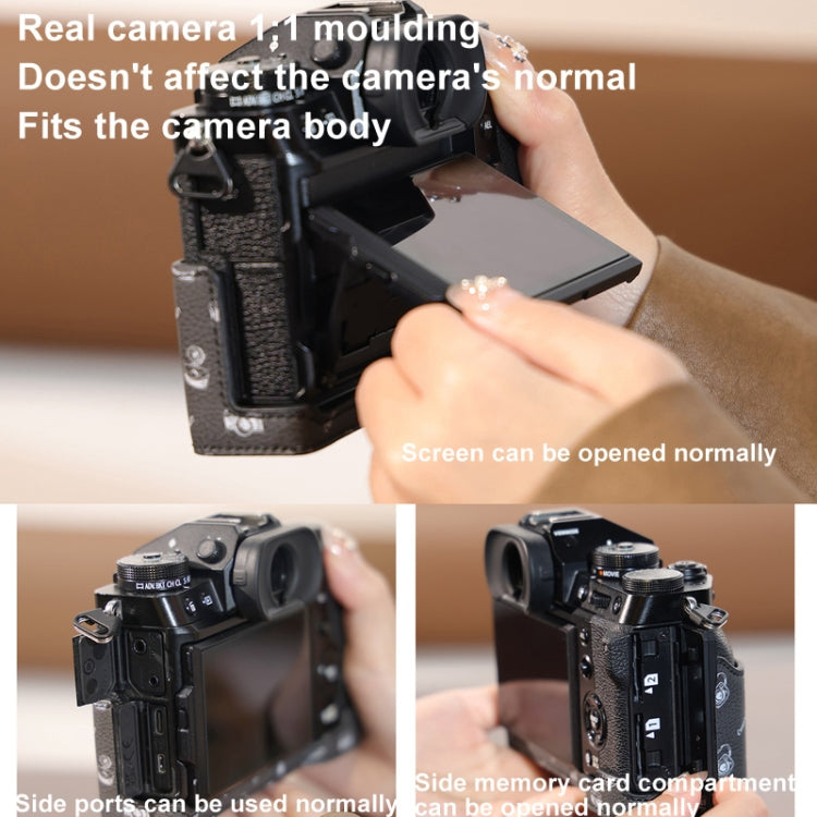 For FUJIFILM X-T5 Cwatcun D161 Vintage Camera Stand Camera Protective Leather Case(Black) - free shipping - PMC TechLife - Order now!
