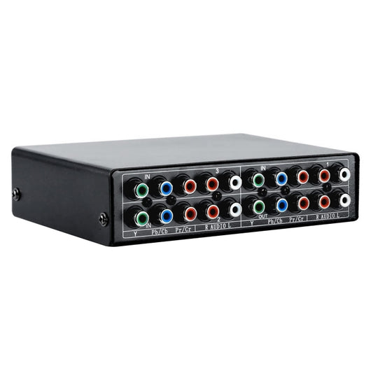 3 In 1 Out Component Video Selector YPbPr Video Switch Box - Splitter Adapter by PMC Jewellery | Online Shopping South Africa | PMC Jewellery | Buy Now Pay Later Mobicred