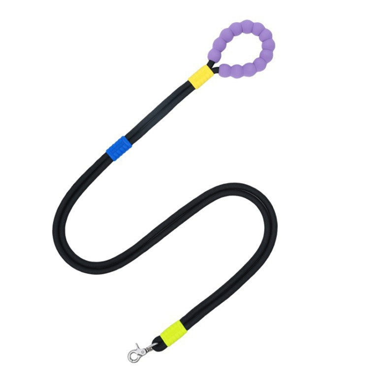 Explosion-Proof  Two-Stage Dog Leash With Foam Handle For Medium And Large Dogs(Black Currant) - Leashes & Chest Strap by PMC TechLife | Online Shopping South Africa | PMC TechLife | Buy Now Pay Later Mobicred