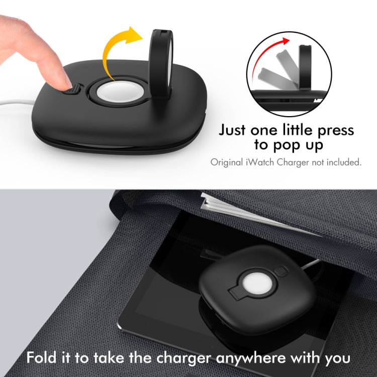 For Apple Watch AhaStyle PT126 Storage Folding Stand Plastic Charging Holder(White) - Charger / Holder by AhaStyle | Online Shopping South Africa | PMC TechLife | Buy Now Pay Later Mobicred