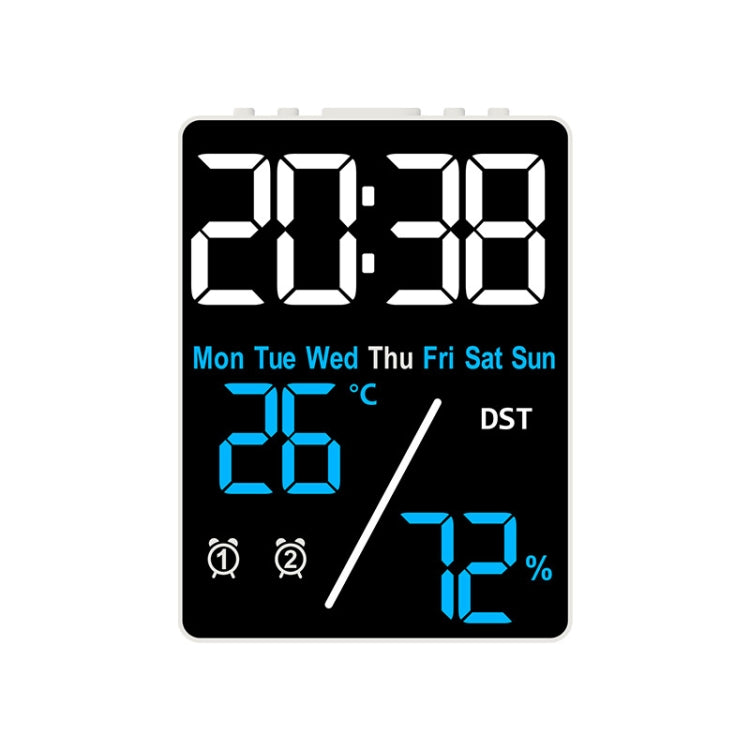 Multifunctional Temperature / Humidity Display Electronic Alarm Clock, Color: Blue White - free shipping - PMc TechLife - Order now!