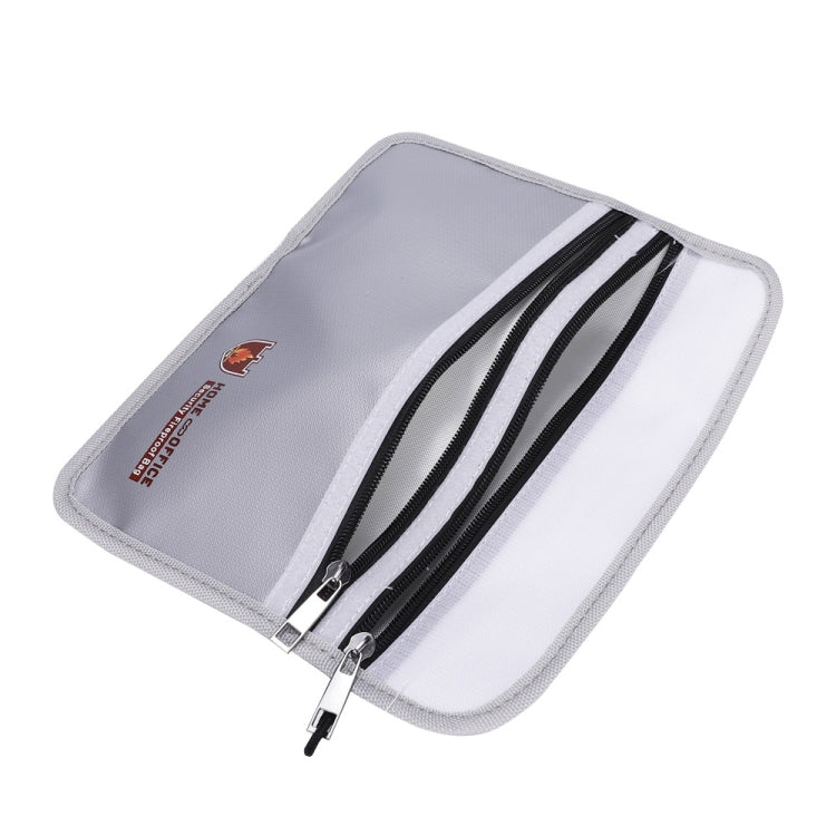 Double Zipper Pockets Fireproof Document Bag Valuables Storage Pouch 10.6x6.9 Inch - free shipping - PMc TechLife - Order now!