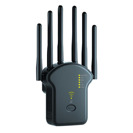 Urant U13 1200Mbps 2.4G/5G Dual Band WiFi Repeater Signal Amplifier US Plug Black - Broadband Amplifiers by Urant | Online Shopping South Africa | PMC Jewellery | Buy Now Pay Later Mobicred