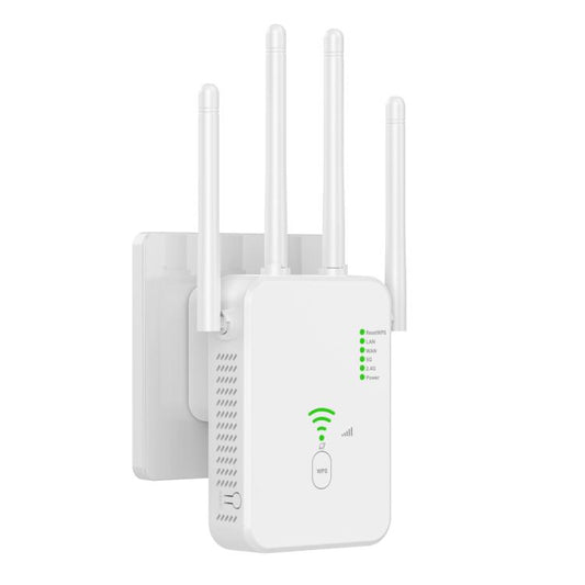 Urant U10 300Mbps 2.4G Wireless Repeater WiFi Signal Amplifier With 4 Antennas US Plug White - Broadband Amplifiers by Urant | Online Shopping South Africa | PMC Jewellery | Buy Now Pay Later Mobicred