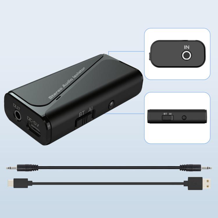 Bluetooth 5.4 Audio Common Ground Isolator Receiver Anti-interference Noise Reducer - Live Sound Effects Processors by PMC TechLife | Online Shopping South Africa | PMC TechLife | Buy Now Pay Later Mobicred