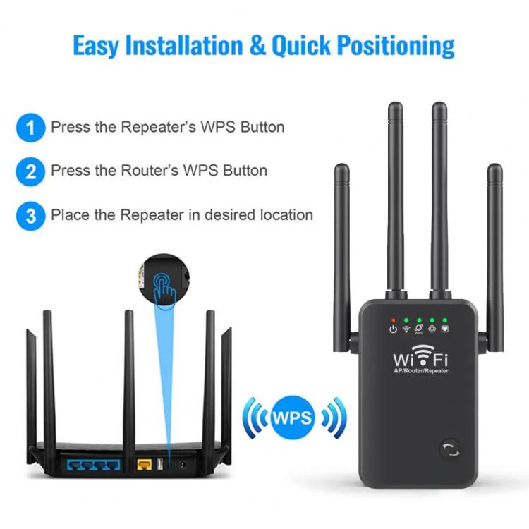 Urant U9 300Mbps 2.4G Wireless Repeater WiFi Signal Amplifier Support WPS Quick Setting AU Plug White - Broadband Amplifiers by Urant | Online Shopping South Africa | PMC TechLife | Buy Now Pay Later Mobicred
