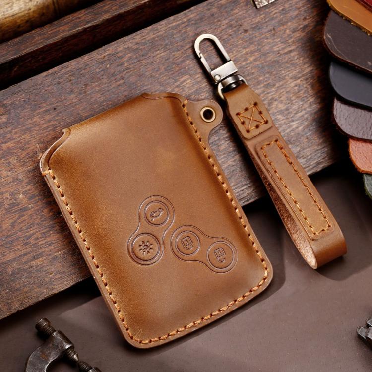 Hallmo For Renault Car Key Protective Cover Key Storage Bag, Color: C185 Brown - free shipping - PMc TechLife - Order now!