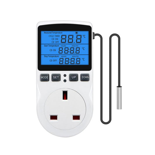 Backlight Smart Digital Thermostat Countdown Temperature Control Switch Socket Timing Temperature Controller UK Plug - Smart Socket by PMC Jewellery | Online Shopping South Africa | PMC Jewellery | Buy Now Pay Later Mobicred