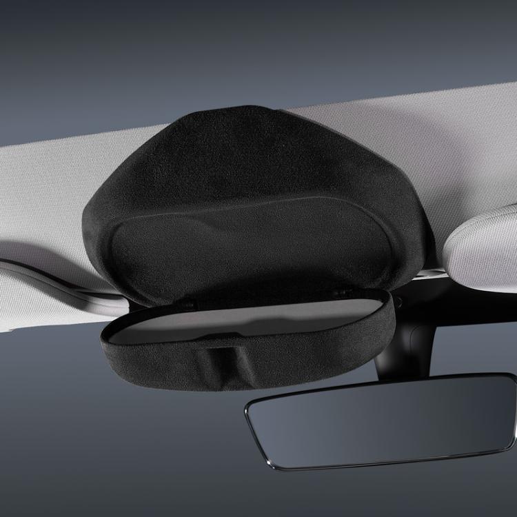 For Tesla Suede Leather Glasses Storage Box, Model: Model 3 Black - Sunglasses & Glasses Clips by PMc TechLife | Online Shopping South Africa | PMc TechLife | Buy Now Pay Later Mobicred